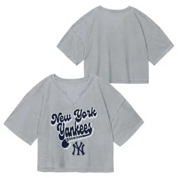MLB New York Yankees Youth Girls' Fashion T-Shirt - L
