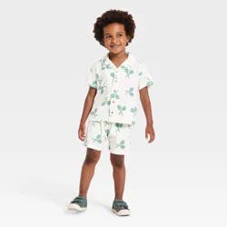 Grayson Mini Toddler Boys' Tennis Matching T-Shirt and Shorts Set - Off-White 2T