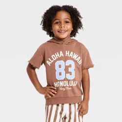Grayson Mini Toddler Boys' Short Sleeve French Terry Hooded Sweatshirt ...