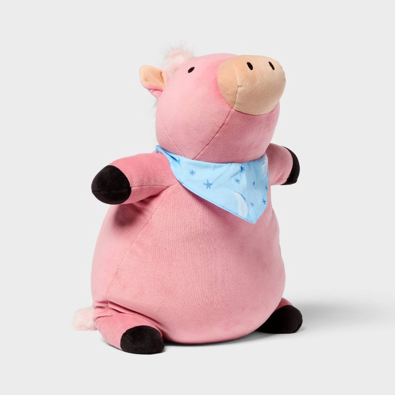 slide 1 of 3, Horse Weighted Plush Kids' Throw Pillow Dark Pink - Pillowfort™, 1 ct