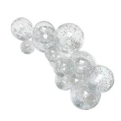 MINNIDIP Balloon Garland 12 Cluster in Clear with Glitter