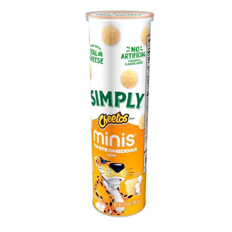 slide 3 of 7, Simply Minis Canister White Cheddar Chips - 3.625oz, 3.625 oz