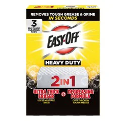 Easy-Off Unscented Heavy Duty Eraser Sponge Appliance Cleaners - 3ct: Box, Stainless Steel, Oven