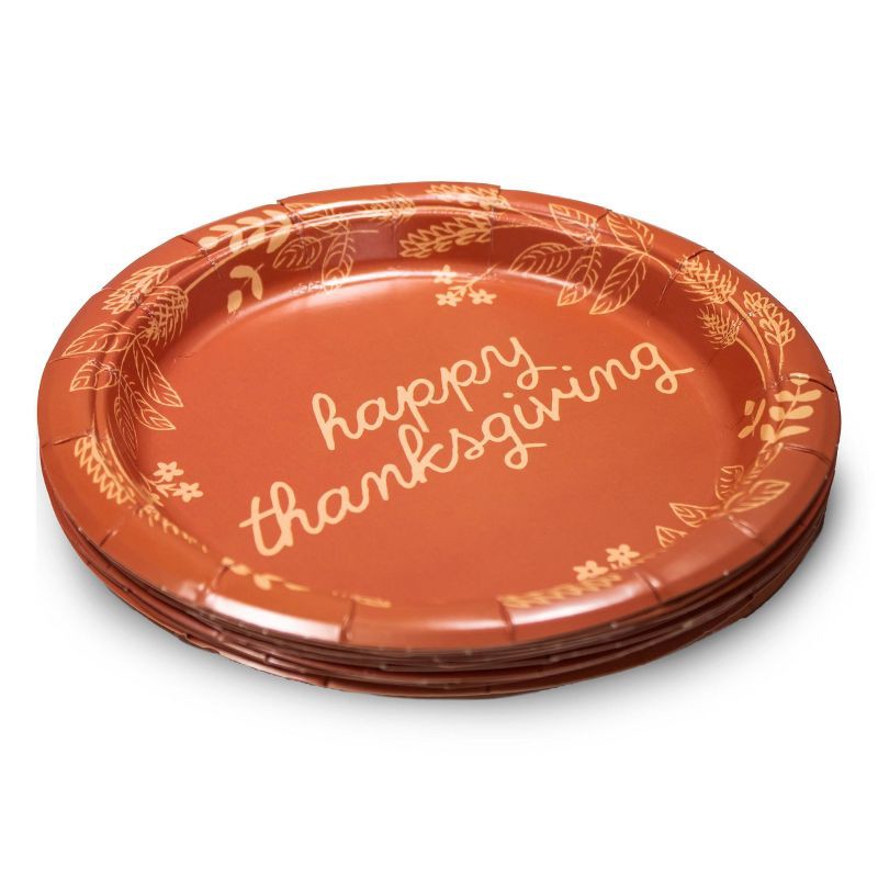 slide 2 of 3, Emerge Retail 10ct 8" Thanksgiving Paper Party Dinner Plate Thanks, 10 ct