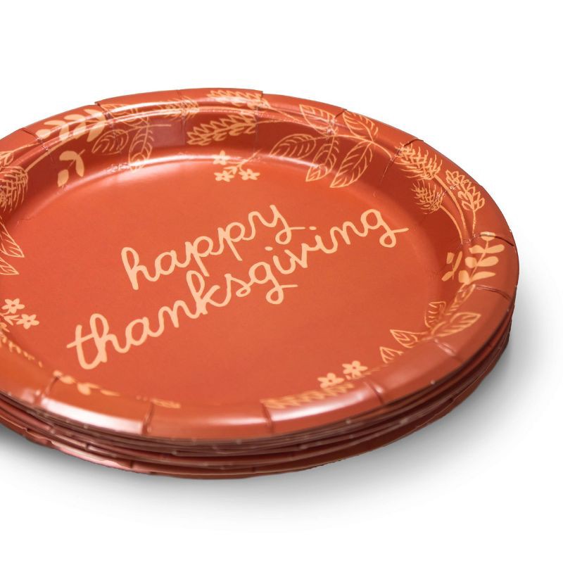 slide 3 of 3, Emerge Retail 10ct 8" Thanksgiving Paper Party Dinner Plate Thanks, 10 ct
