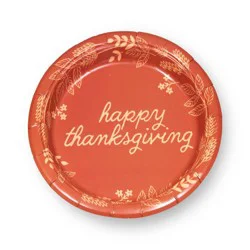 Emerge Retail 10ct 8" Thanksgiving Paper Party Dinner Plate Thanks