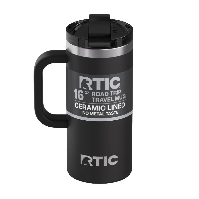slide 1 of 8, RTIC Outdoors 16fl oz Roadtrip Travel Stainless Steel Mug - Black, 16 fl oz