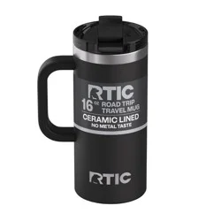 RTIC Outdoors 16fl oz Roadtrip Travel Stainless Steel Mug - Black