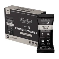 Just Ingredients Vanilla Bean Protein Powder (NSF) - Pea/Whey - 25g Protein - 10ct Stick Box