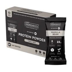 Just Ingredients Vanilla Bean Protein Powder (NSF) - Pea/Whey - 25g Protein - 10ct Stick Box