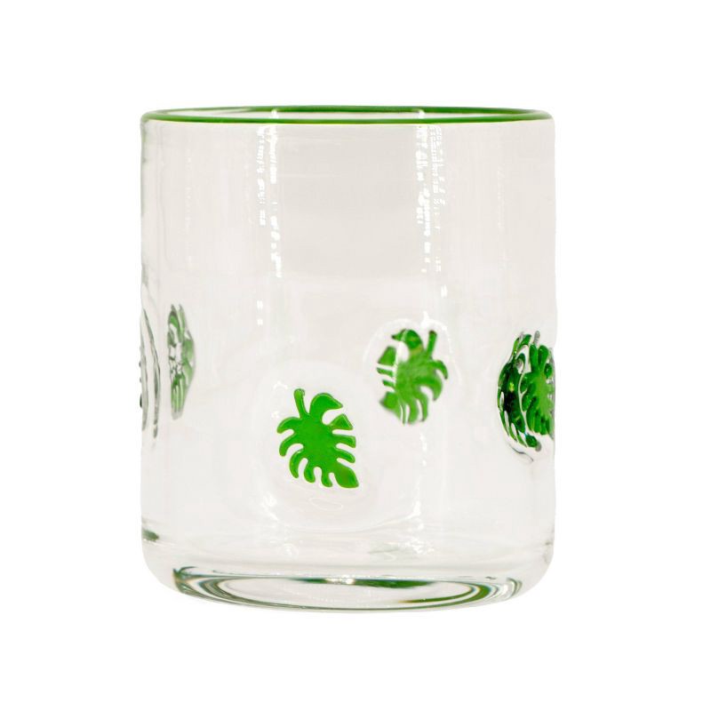slide 1 of 4, Madison Home 16 fl oz Icon Glass Monstera Leaf, 16 fl oz
