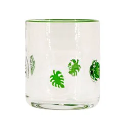 Madison Home 16 fl oz Icon Glass Monstera Leaf
