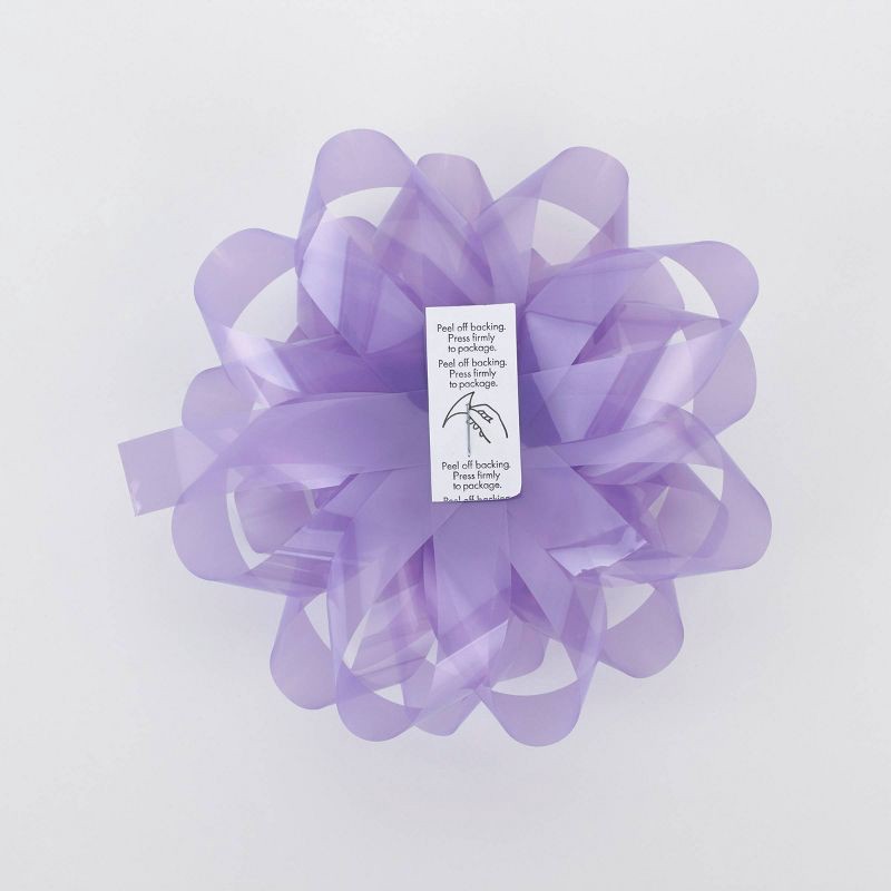 slide 3 of 3, Bows And Sparkles 6" Large Gift Bow Purple, 1 ct