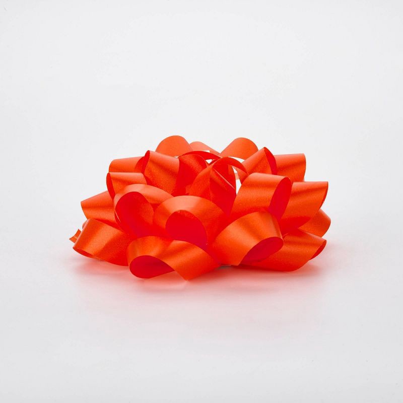 slide 2 of 3, Bows And Sparkles 6" Large Gift Bow Orange, 1 ct