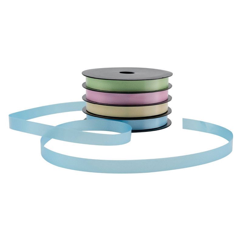 slide 2 of 3, Bows And Sparkles .4"x72' 4ct End Channel Curl Gift Ribbon, 4 ct