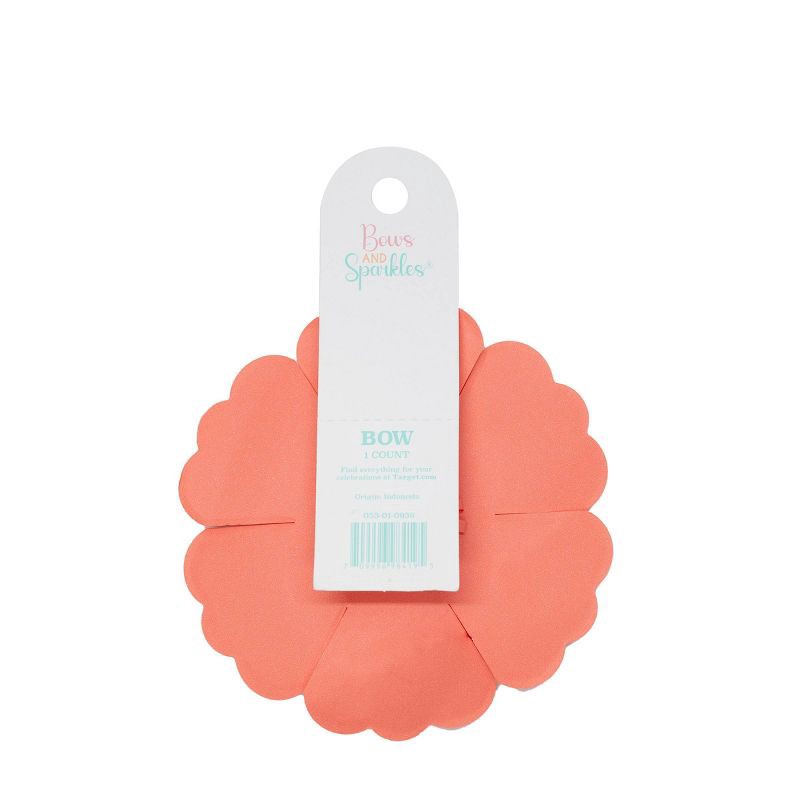 slide 3 of 3, Bows And Sparkles 4.5" Flower Gift Bow Pink, 1 ct