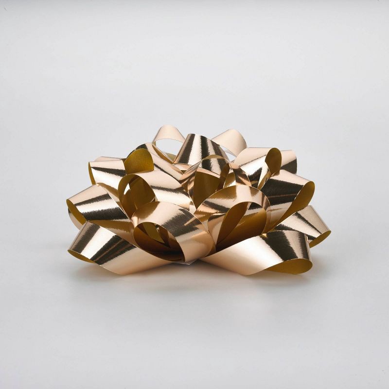 slide 2 of 3, Bows And Sparkles 6" Large Gift Bow Rose Gold, 1 ct