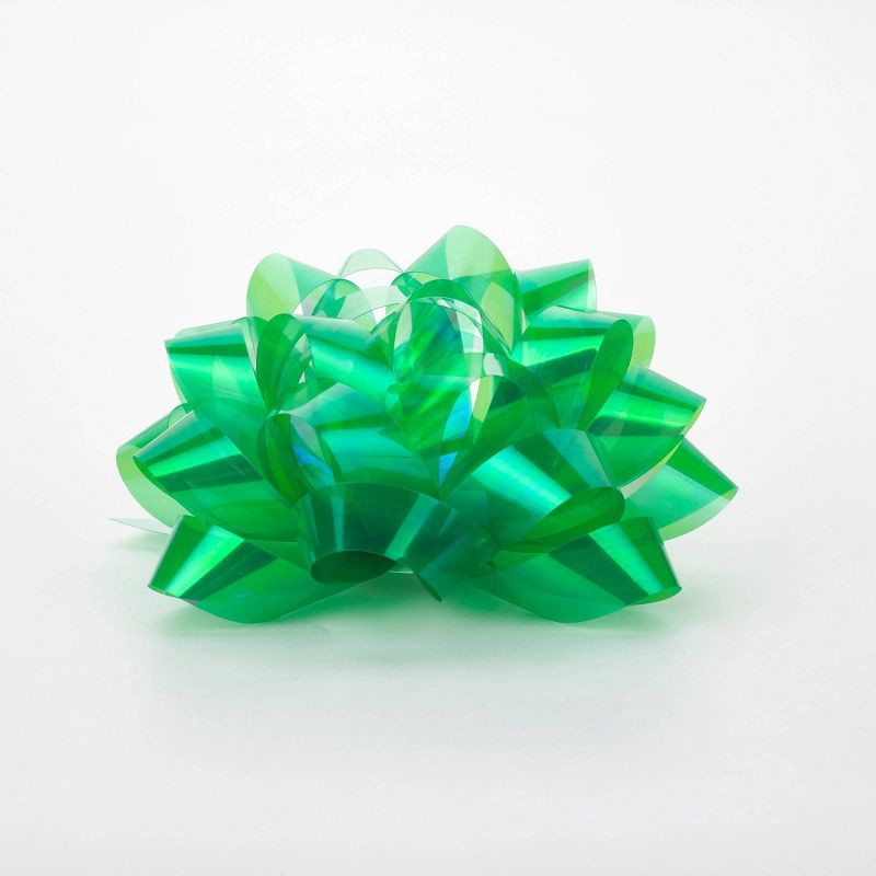 slide 2 of 3, Bows And Sparkles 6" Large Gift Bow Green, 1 ct