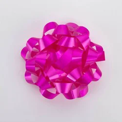 Bows And Sparkles 6" Large Glossy Gift Bow Pink