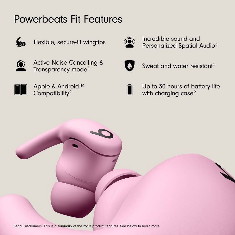 slide 4 of 10, Beats Powerbeats Fit Wireless Earbuds - Power Pink, 1 ct