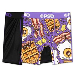 PSD Boys' 2pk Morning Mash Printed Boxer Briefs - Purple L