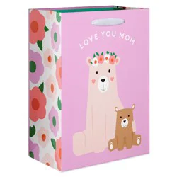 American Greetings Large Mother's Day Gift Bag, Mama Bear 13"x 10" Designed by Spaghetti and Meatballs