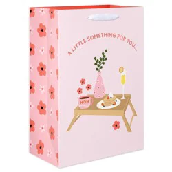 American Greetings Medium Mother's Day Gift Bag, Breakfast in Bed 10"x7" Designed by Spaghetti and Meatballs