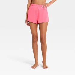 Women's French Terry Fleece Lounge Shorts - Wild Fable™ Pink XL