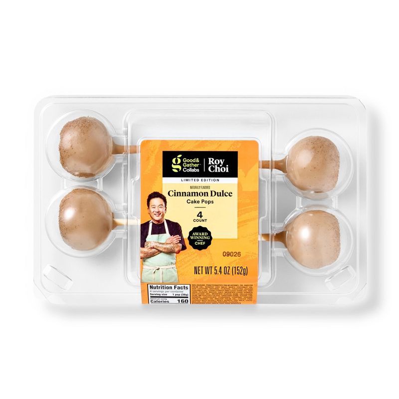 slide 1 of 5, Cinnamon Dulce Cake Pops - 4ct - Good & Gather™ Collabs | Roy Choi, 4 ct