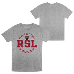 MLS Real Salt Lake Boys' Short Sleeve Gray Poly T-Shirt - XS