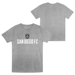 MLS San Diego FC Boys' Short Sleeve Gray Poly T-Shirt - XL