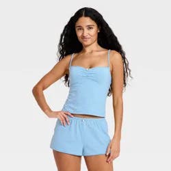 Women's Jersey Tank and Shorts Pajama Set - Wild Fable™ Blue XXL