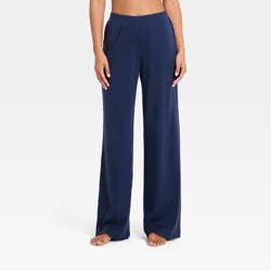 Women's Knit Wide Leg Pajama Pants - Wild Fable™ Blue XXL
