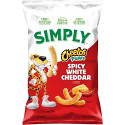 Simply Cheetos Puffs Spicy White Cheddar Chips - 6oz