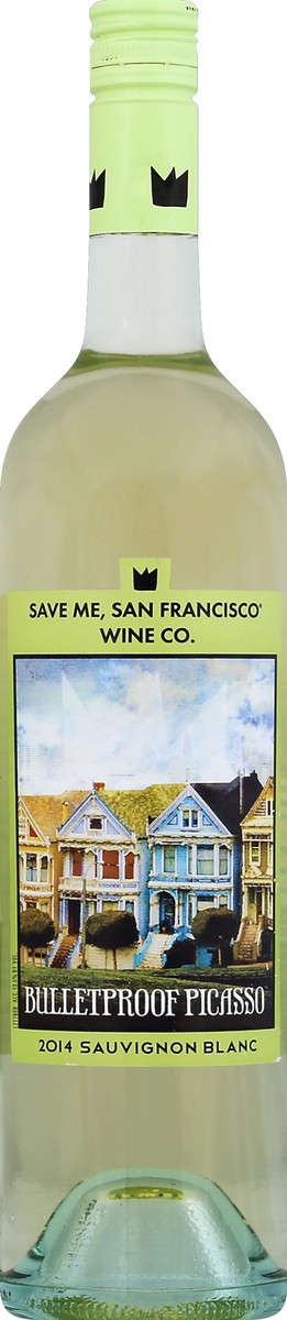 slide 2 of 2, Save Me, San Francisco Bulletproof Picasso Sauvignon Blanc Wine, 750 ml