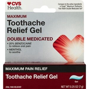 slide 1 of 1, CVS Health Toothache Relief Oral Anesthetic Gel, Maximum Strength, 0.25 Oz, 1 ct