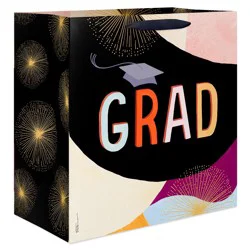 American Greetings Jumbo Graduation Gift Bag, Grad 15"x15" Designed by Kathy Davis