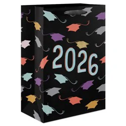 American Greetings Medium Graduation Gift Bag, 2026 Grad Caps 10"x7" Designed by Kathy Davis