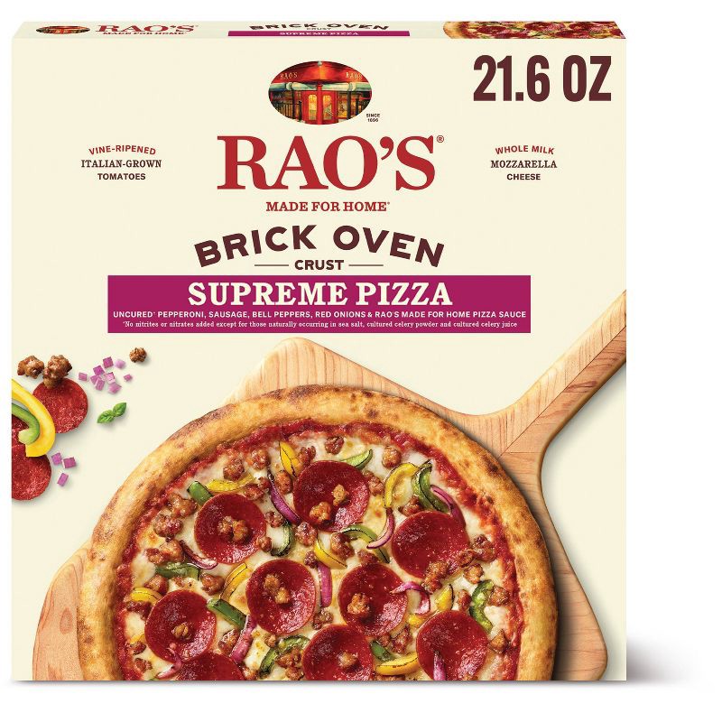 slide 1 of 5, Rao's Homemade Rao's Made For Home Supreme Frozen Pizza - 21.6oz, 21.6 oz