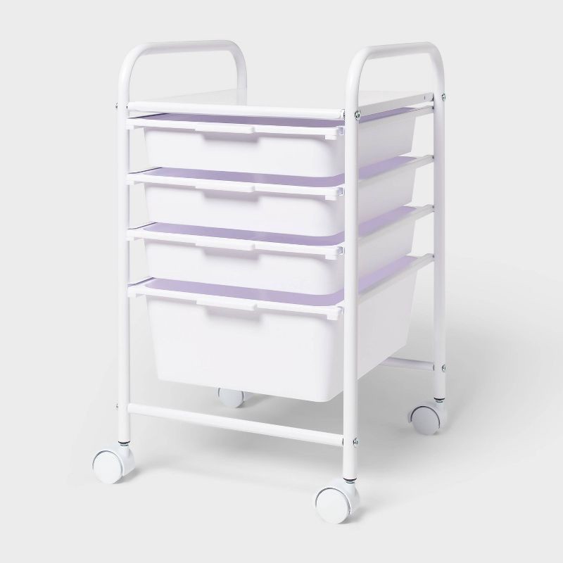 slide 1 of 3, 4 Drawer Cart White - Brightroom™, 1 ct