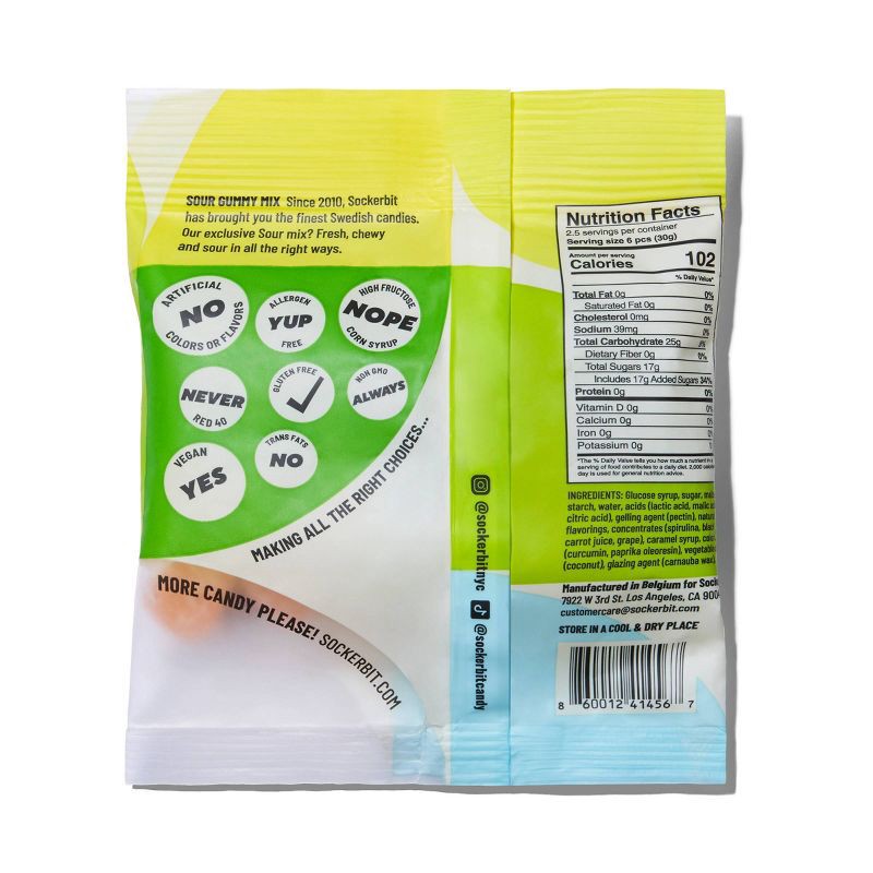 slide 2 of 5, Sockerbit Sour Mix Candies - 2.82oz, 2.82 oz