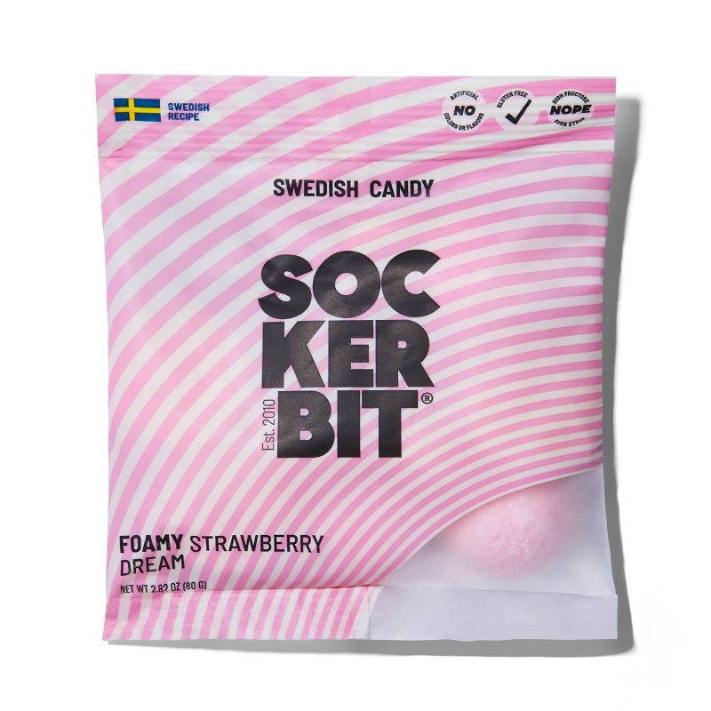 slide 1 of 5, Sockerbit Swedish Candy Strawberry Dream - 2.82oz, 2.82 oz