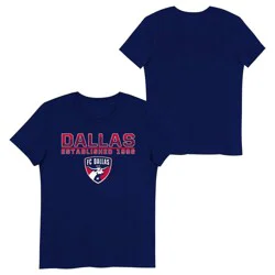 MLS FC Dallas Girls' Short Sleeve Crew Neck Basic T-Shirt - XL