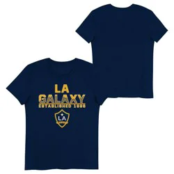 MLS Los Angeles Galaxy Girls' Short Sleeve Crew Neck Basic T-Shirt - M