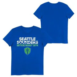 MLS Seattle Sounders Girls' Short Sleeve Crew Neck Basic T-Shirt - XL