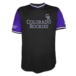 MLB Colorado Rockies Men's TC Sublimated V-Neck Jersey - L