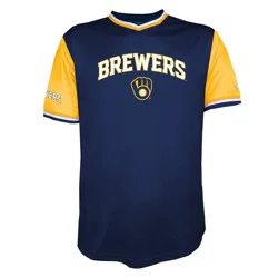 MLB Milwaukee Brewers Men's TC Sublimated V-Neck Jersey - XXL
