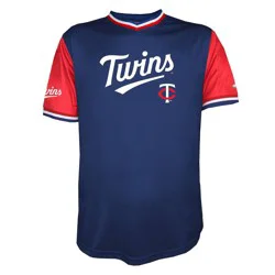 MLB Minnesota Twins Men's TC Sublimated V-Neck Jersey - XL