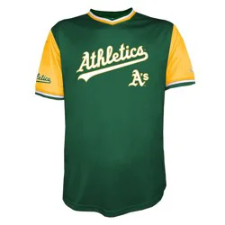 MLB Athletics Men's TC Sublimated V-Neck Jersey - S