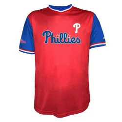 MLB Philadelphia Phillies Men's TC Sublimated V-Neck Jersey - L